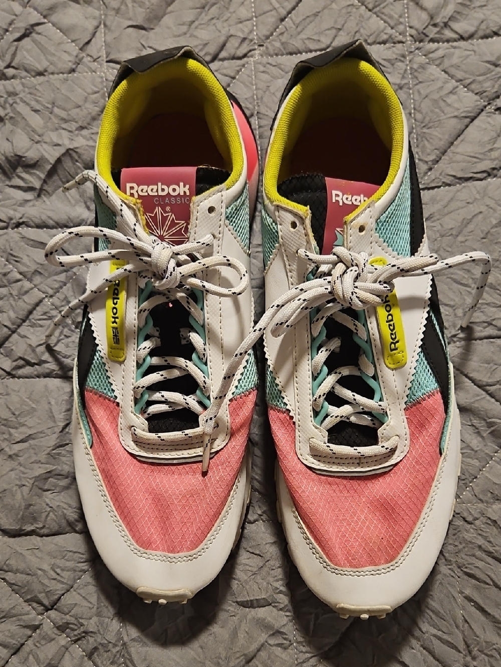 Reebok Women's Classic Leather Legacy Shoes White/True Pink/Pixel Mint, Size 10